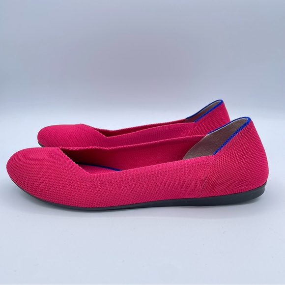 Rothy’s Round Toe Ballet Flats 7 1/2 Hot Pink Sexy Barbie - Picture 7 of 15